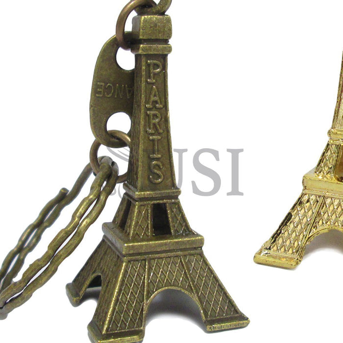 Eiffel Tower Keychain 50/bg, 2in, Bronze