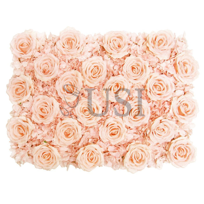 Elegant Rose Hydrangea Flower Mat, 20x26in, Blush Peach