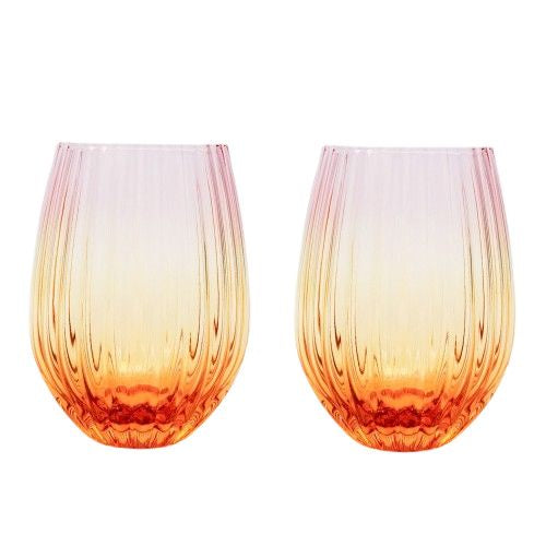 ombre pink yellow glasses