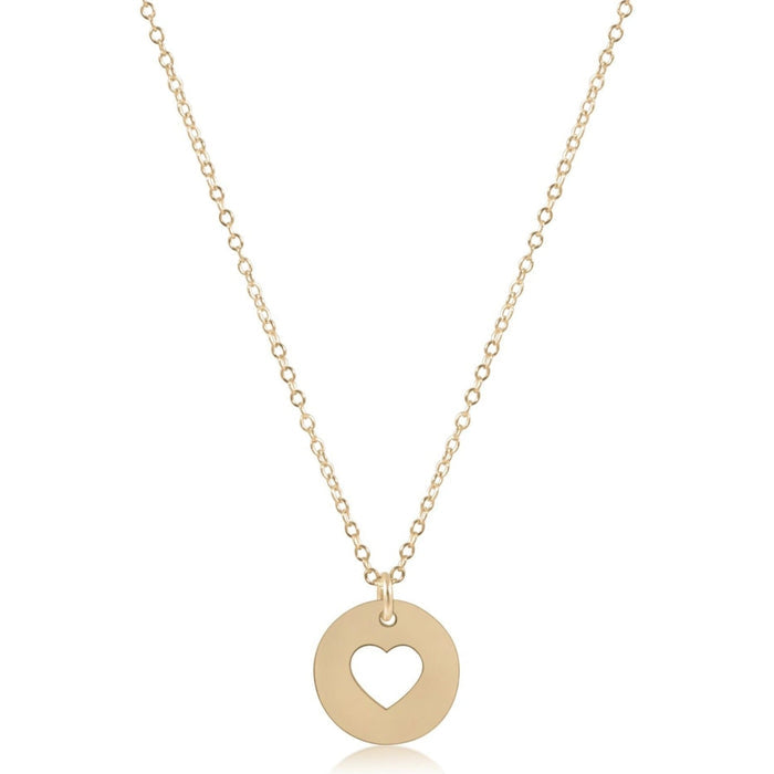 enewton 16" Necklace Gold -Love Gold Disc