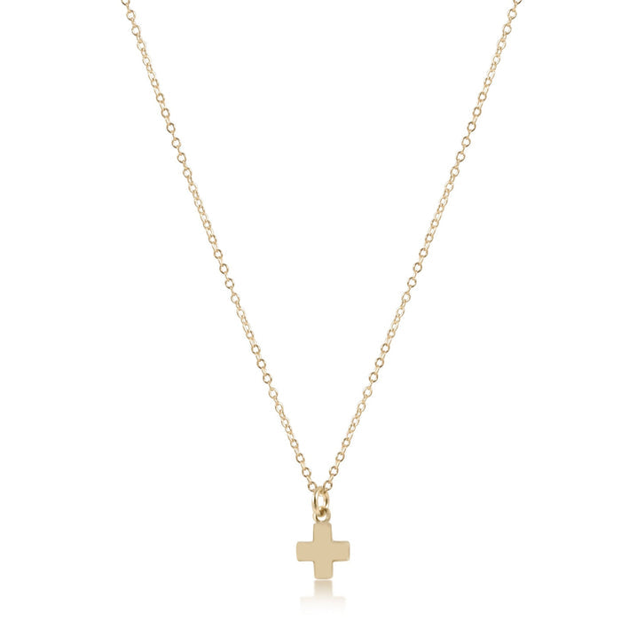 enewton 16" Necklace Gold -Signature Cross Small Gold Charm