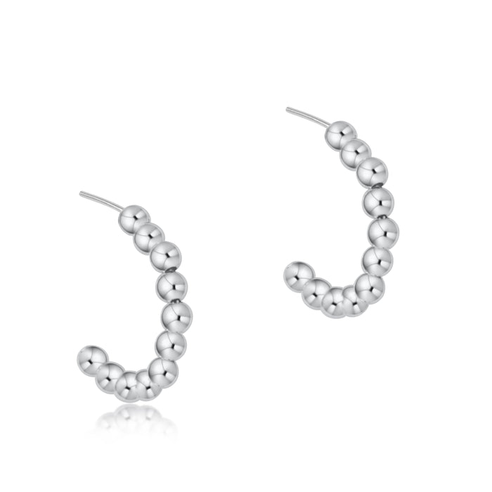enewton Beaded Classic 1" Post Hoop -3mm Sterling