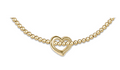 enewton Classic Gold 2.5mm Bracelet - Love Gold Charm