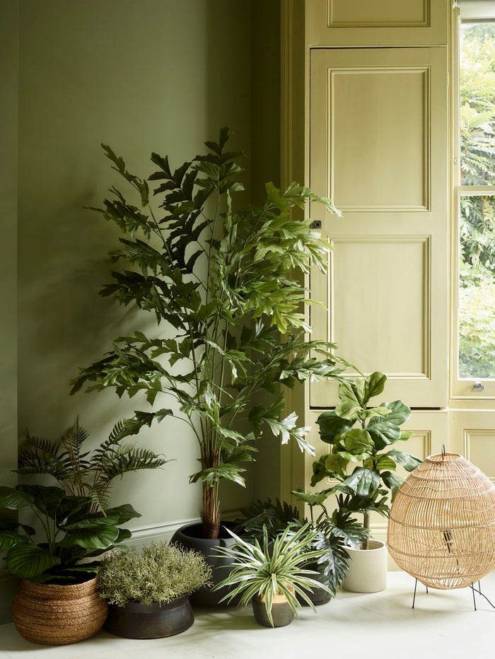 Faux Ficus Lyrata, Green - 90 cm