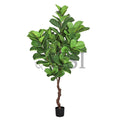 Fiddle Leaf Fig Tree Real Touch Potted, 6ft, Green