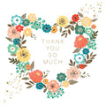 Flower Heart Thank You Card