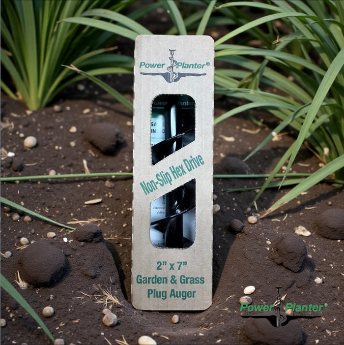 Flower Planting Auger & Grass Plug Tool (2" x 7")