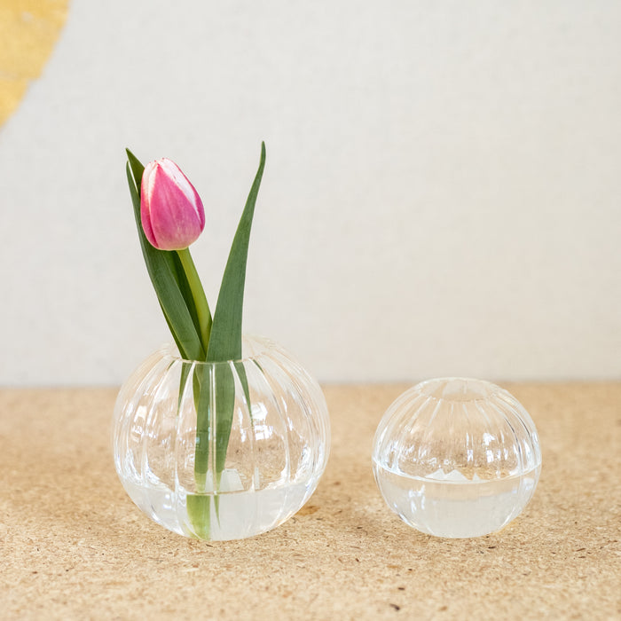 Fluted Optic Orb Vase