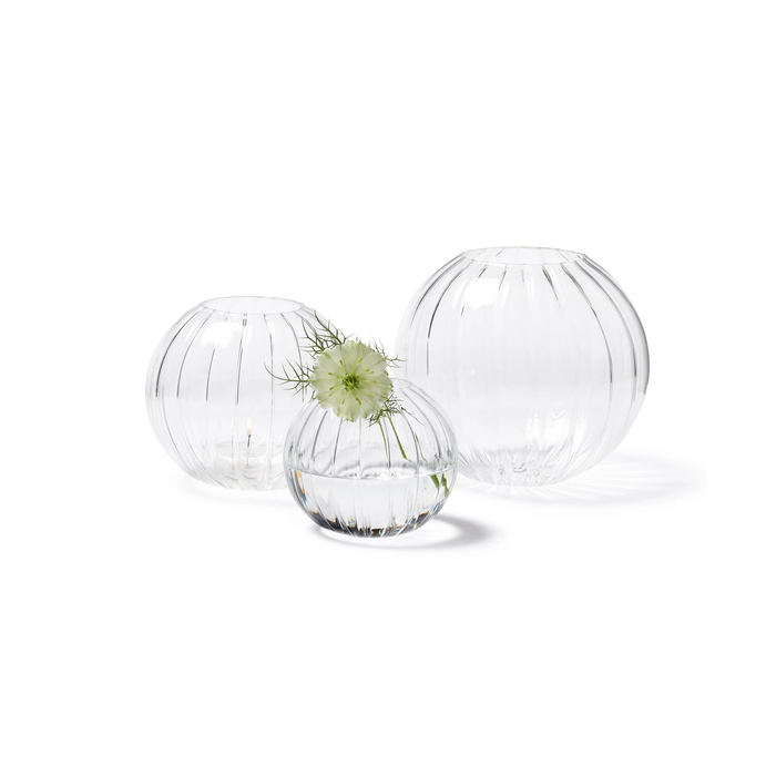 Fluted Optic Orb Vase
