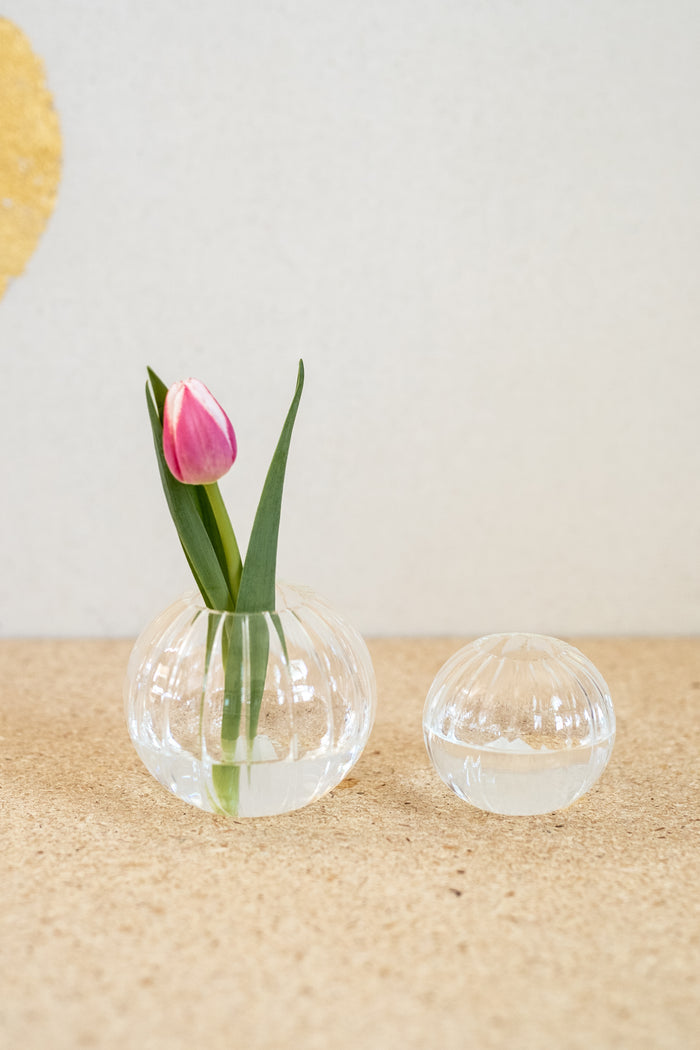 Fluted Optic Orb Vase