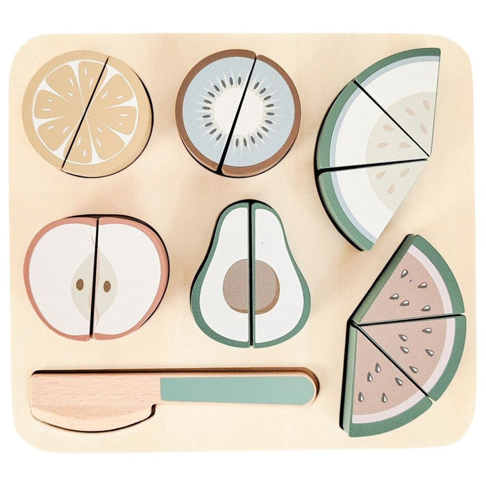 wooden food cutting puzzle for toddlers