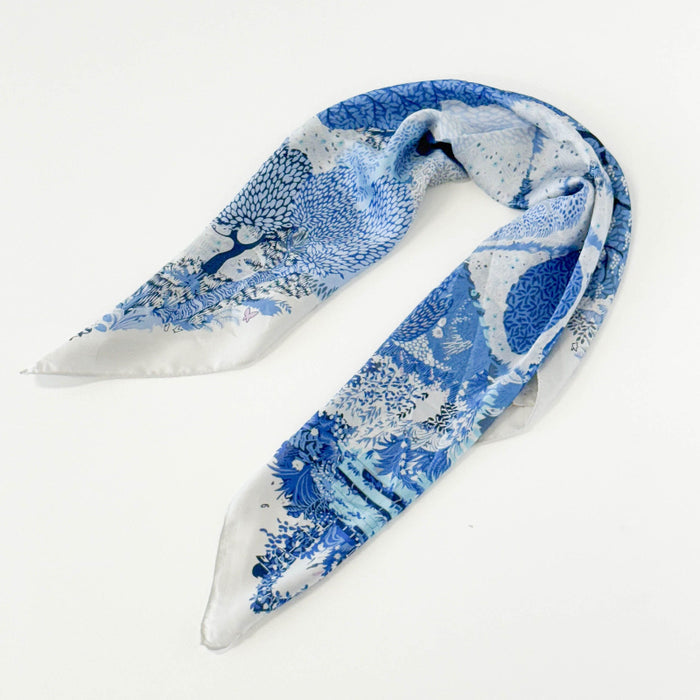 Forest Blue Mini Square Scarf