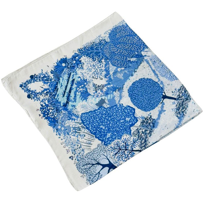 Forest Blue Mini Square Scarf