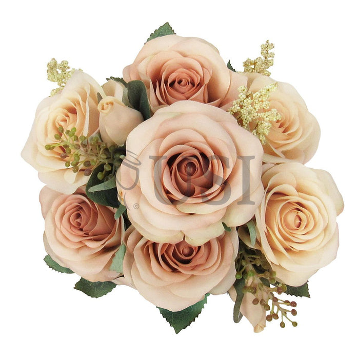 Forever Rose Bush w Filler x9, 18in, Champagne Mauve