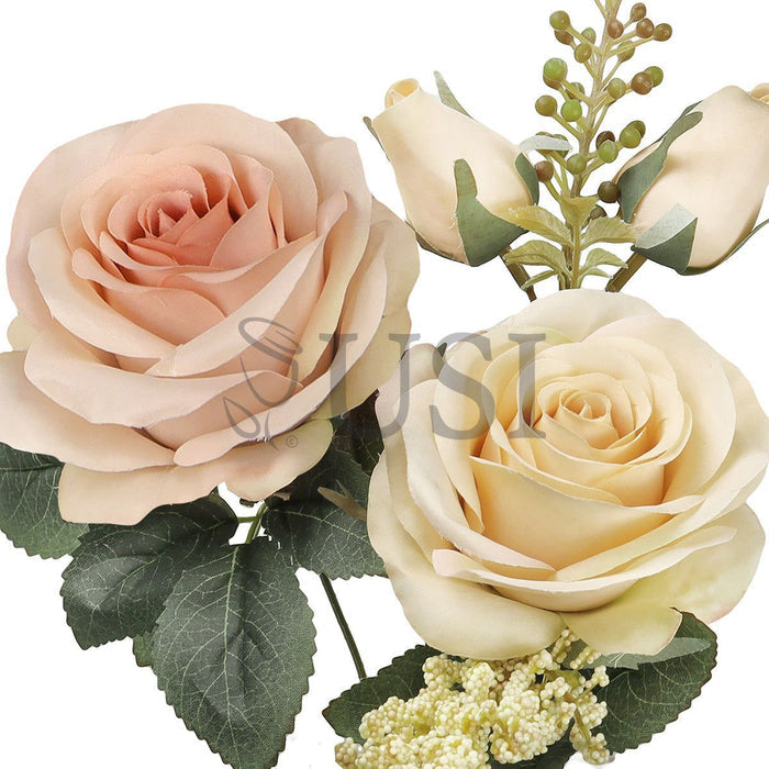 Forever Rose Bush w Filler x9, 18in, Champagne Mauve