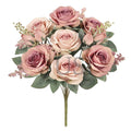 Forever Rose Bush w Filler x9, 18in, Dusty Mauve