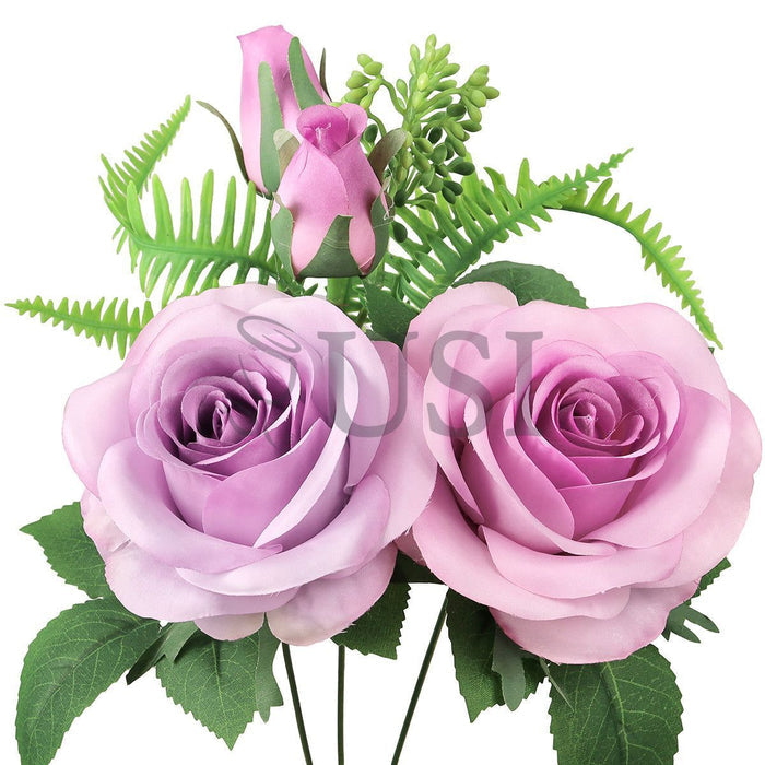 Forever Spring Rose Bush w Filler x9, 18in, Lavender