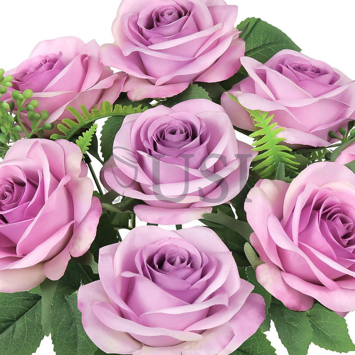 Forever Spring Rose Bush w Filler x9, 18in, Lavender