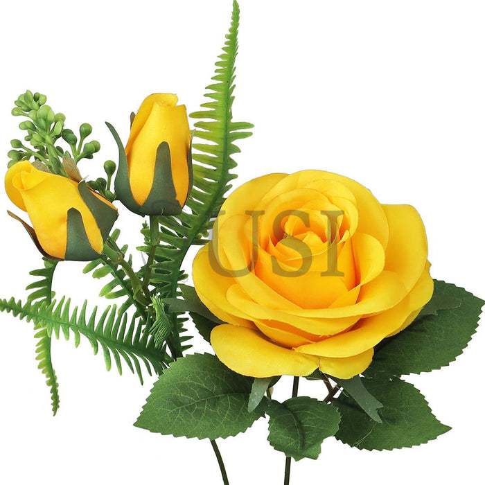 Forever Spring Rose Bush w Filler x9, 18in, Yellow