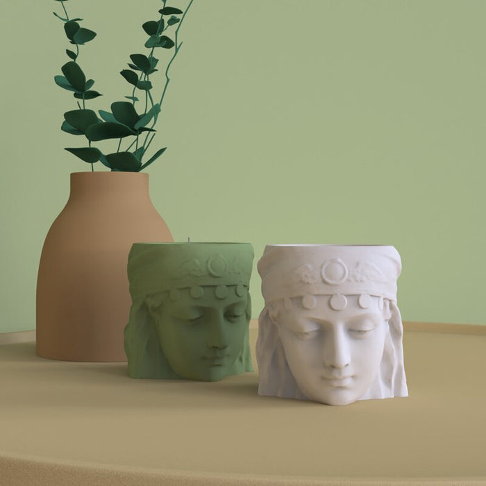 "FP67" Concrete candle jar silicone mold