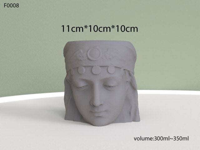 "FP67" Concrete candle jar silicone mold