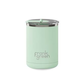 Frank Green 12oz Ceramic Coffee Cup with Hinge Lid Mint Gelato