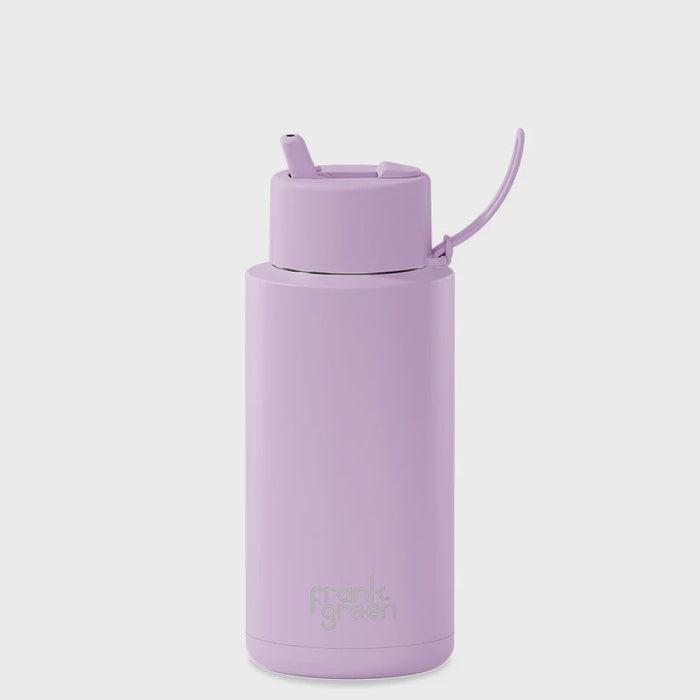 Frank Green 34oz Reusable Bottle with Flip Straw Lid Lilac Haze