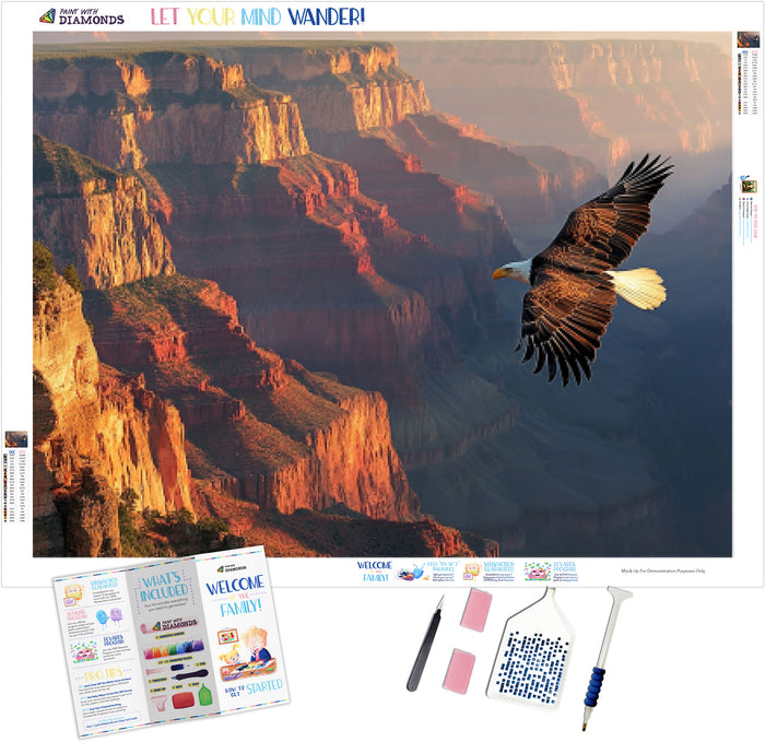 Freedom’s Flight Bald Eagle Over the Grand Canyon