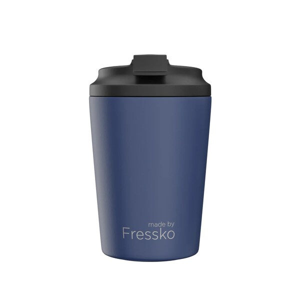 made by fressko reusable coffee cup denim blue