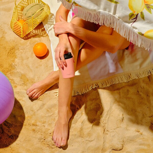 ladies peachy reusable coffee cup