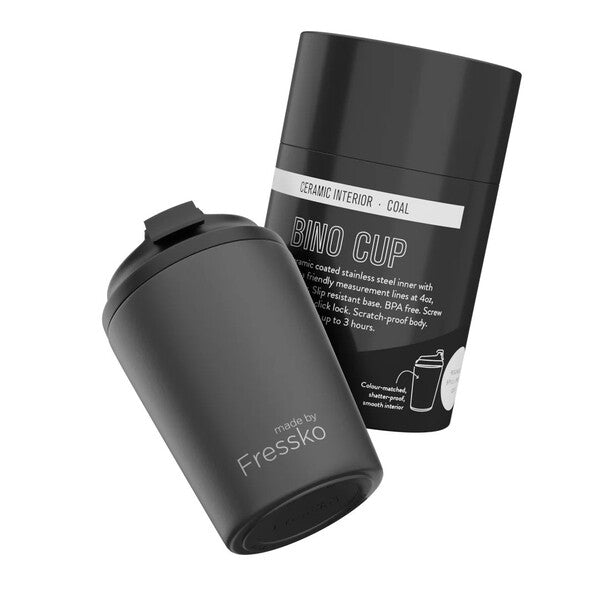 bino cup ceramic lined black