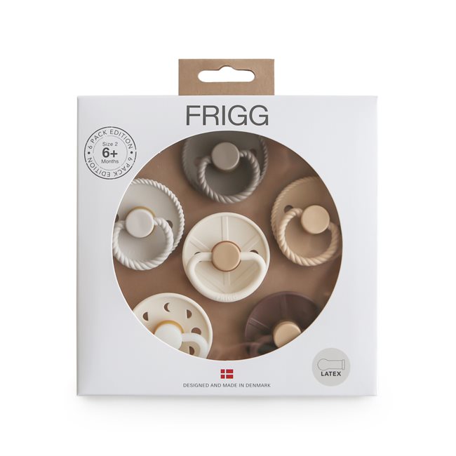 FRIGG - Pacifier -  Earthy Wonder - Size 2 (6 Pack) - Mabel & Fox