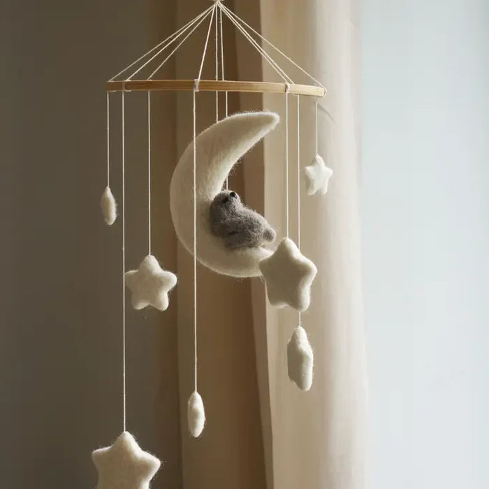 Gamcha - Baby Cot Mobile - Rabbit & Moon - Mabel & Fox