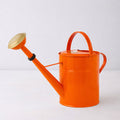 HG Garden 9 Liter orange zinc watering can with brass rose.