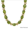 Gemstone and Gold Chunky Layering Necklace