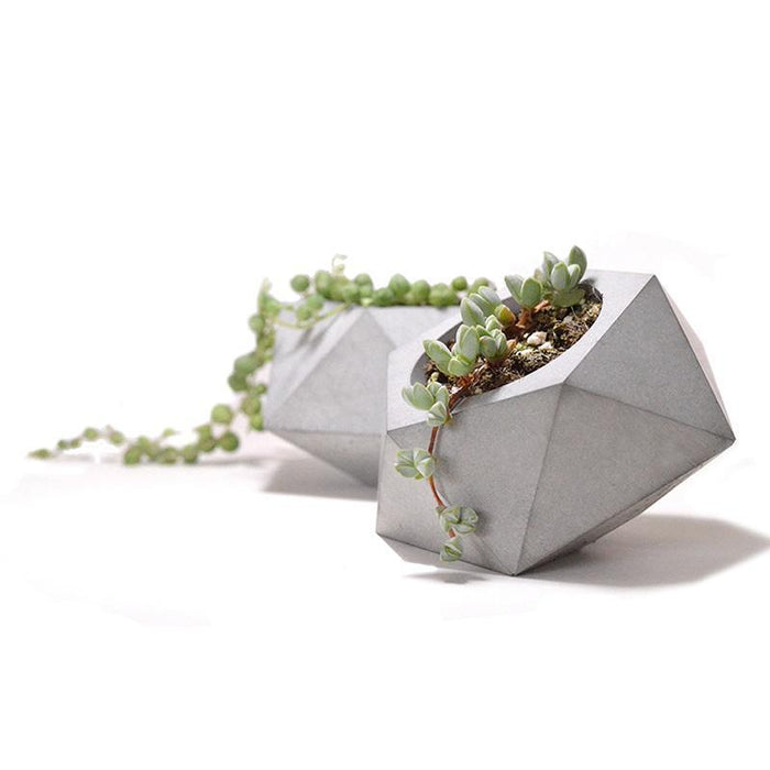 Geometric Concrete Planter Silicone Mold - madmolds - Geometric Concrete Planter