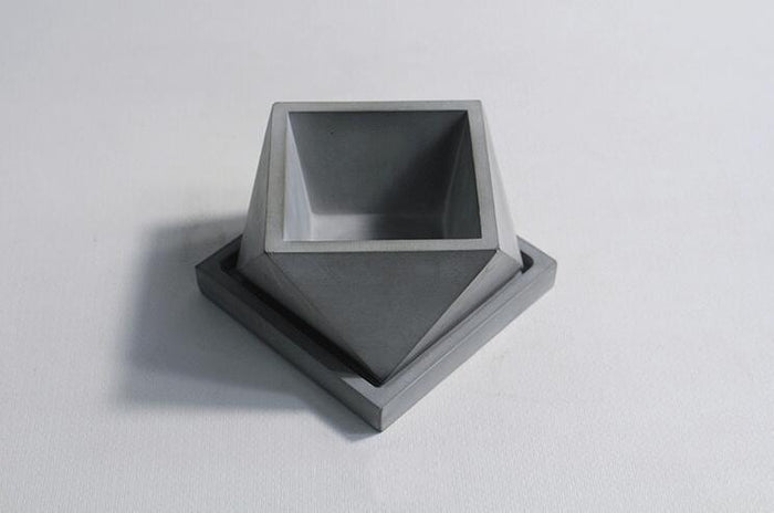Geometric Concrete Planter Silicone Mold - madmolds - Geometric Concrete Planter