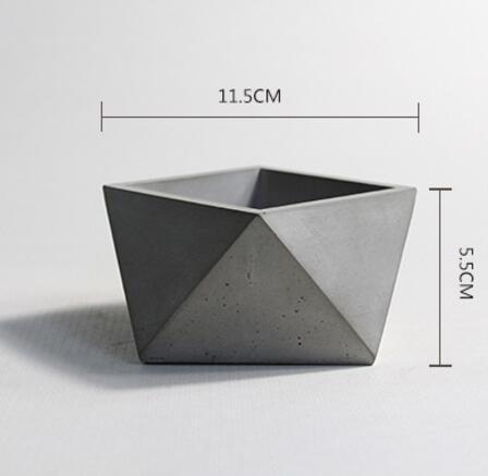 Geometric Concrete Planter Silicone Mold - madmolds - Geometric Concrete Planter
