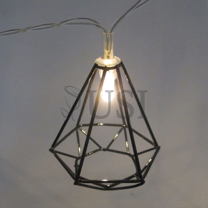 Geometric Diamond String Light, 6ft, Warm White