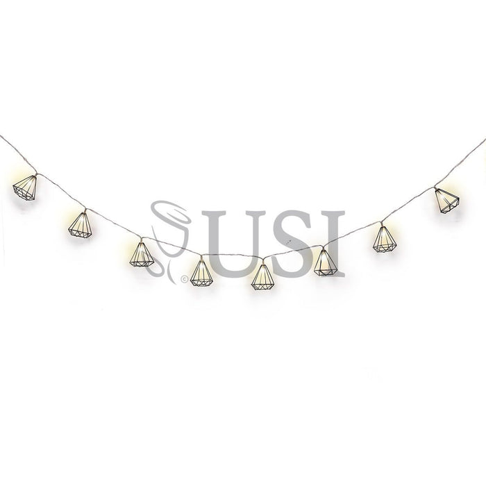 Geometric Diamond String Light, 6ft, Warm White