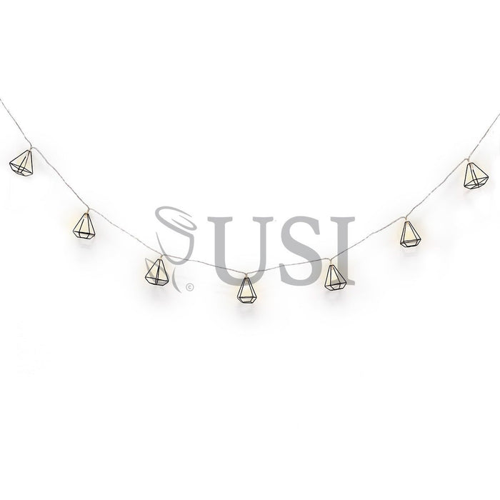 Geometric Square Drop String Light, 6ft, Warm White