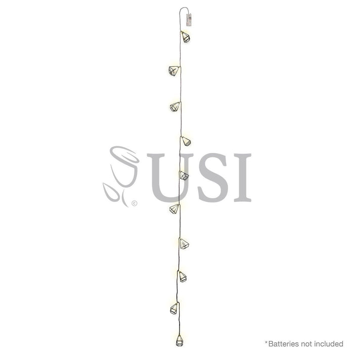 Geometric Square Drop String Light, 6ft, Warm White