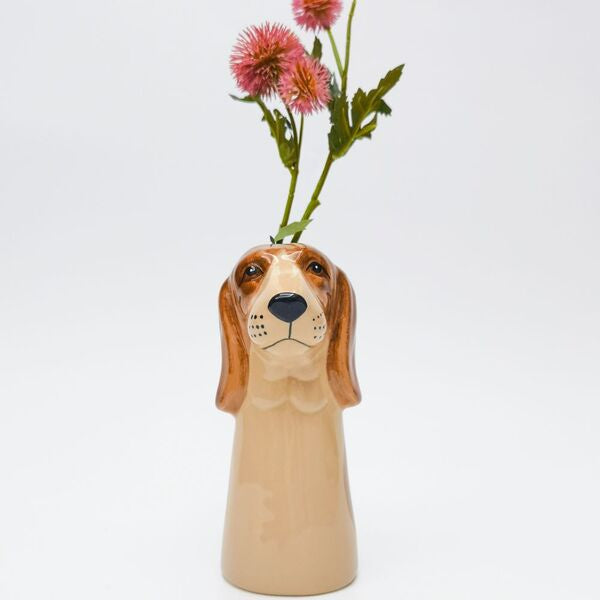 georgie dog vas for flowers