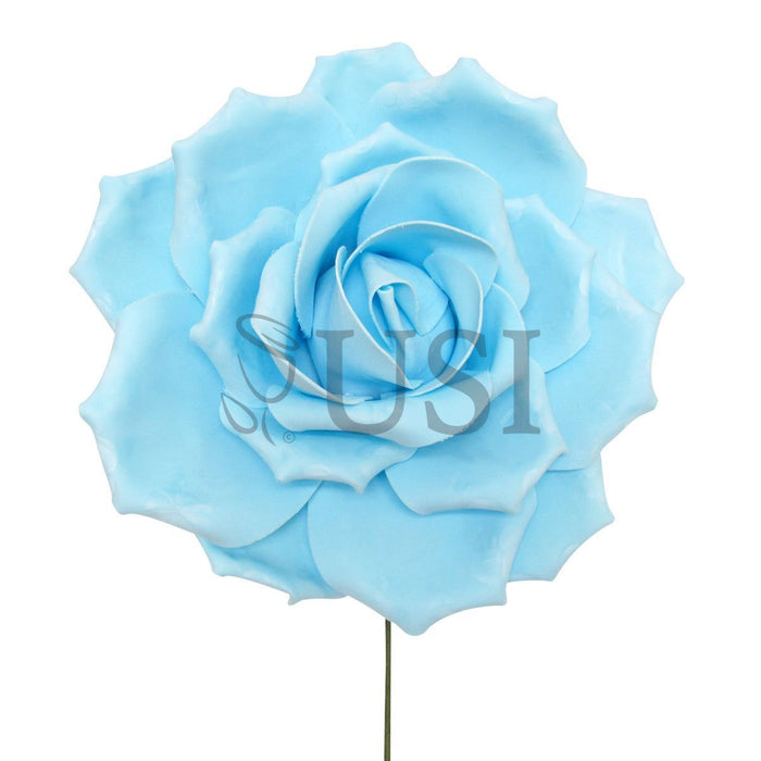 Giant Foam Rose, 16in, Light Blue (5 size options)