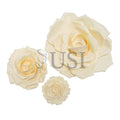 Giant Foam Rose Set of 3, 16-10-6in, Nude