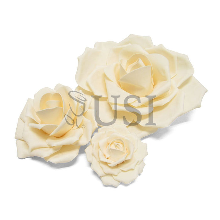 Giant Foam Rose Set of 3, 16-10-6in, Nude