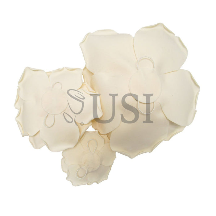 Giant Foam Rose Set of 3, 16-10-6in, Nude