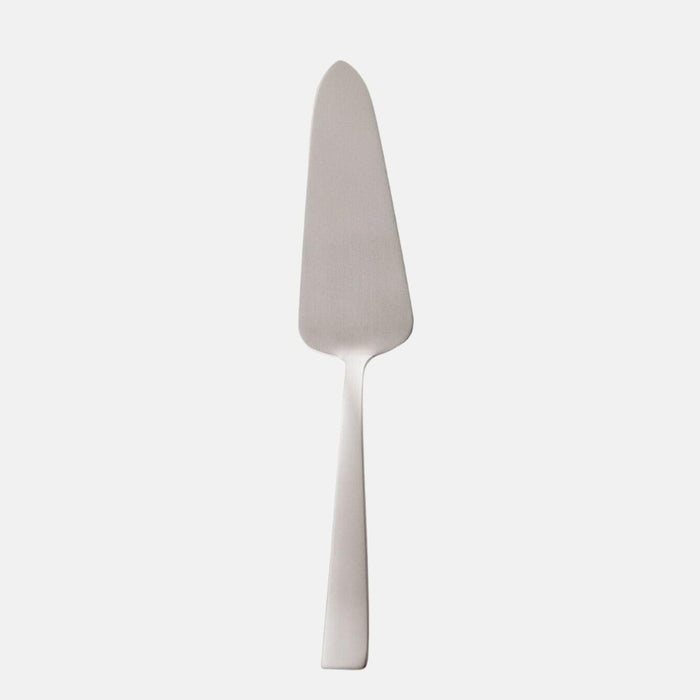 Gio Ponti Satin Silverplate Cake Server, 10.5" L, brushed finish, single piece design.