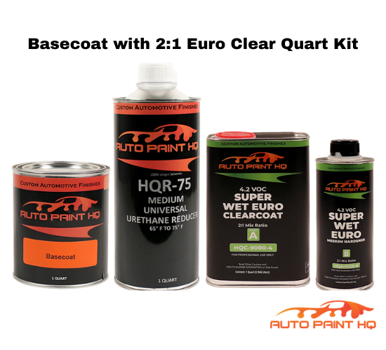 GM WA307D Light Toreador Metallic Basecoat Clearcoat Quart Complete Paint Kit