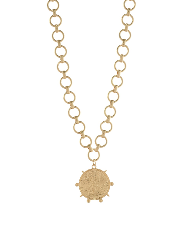 Gold Pendant Chain Necklace